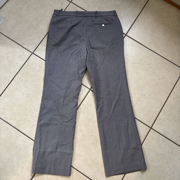 Calvin Klein Womens Gray Micro-Dot Modern Fit Straight Leg Trouser Pants Size 12 - Picture 6 of 9